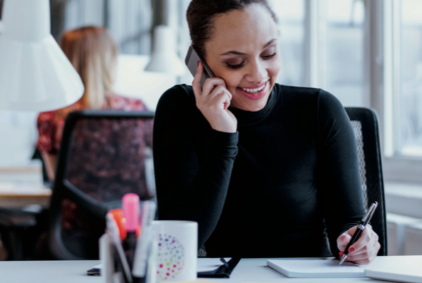 Woman on phone  - The Chemical Company | Chemical Distributor